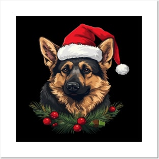 German Shepherd Christmas Posters and Art